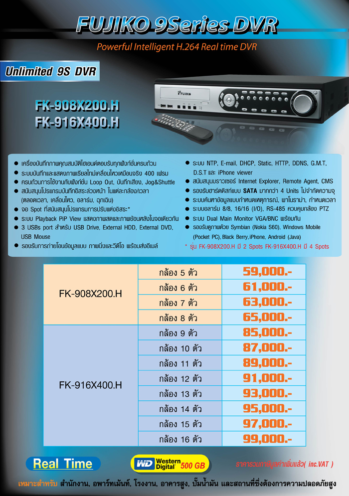 FUJIKO CCTV DVR FK-908X400.H