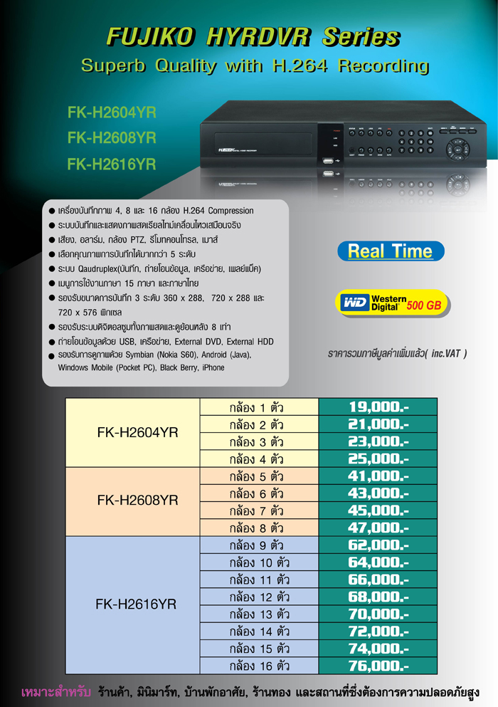 FUJIKO CCTV DVR FK-H2616YR