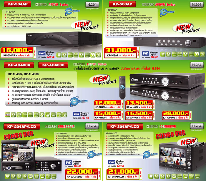 Kenpro cctv-KP-504AP, KP-508AP, KP-AH4004, KP-AH4008, KP-204AP/LCD, KP-304AP/LCD