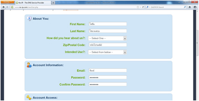 การสมัครใช้งาน No-ip